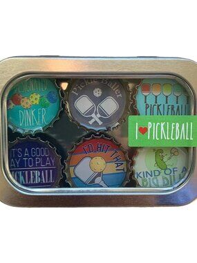 Kate's Magnets Pickleball Magnets 6 Pack Set Humor Novelty Gifts New